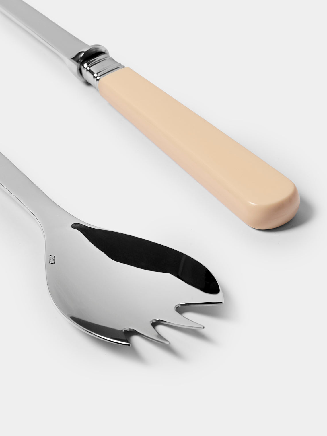 Alain Saint-Joanis - | Set of 2 | Joyau Resin Salad Servers - Cream - ABASK