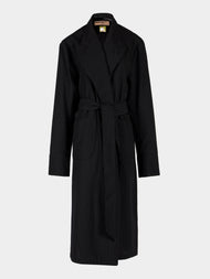 Dorso - The Gessato Wool Robe - Black - ABASK - 