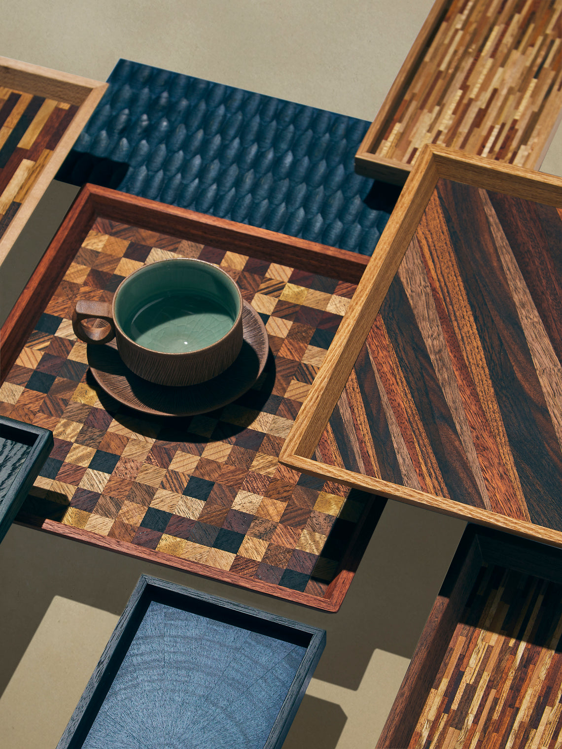 Mori Kougei - Poke Wood Tray (10.5in/26.5cm) - Multiple - ABASK