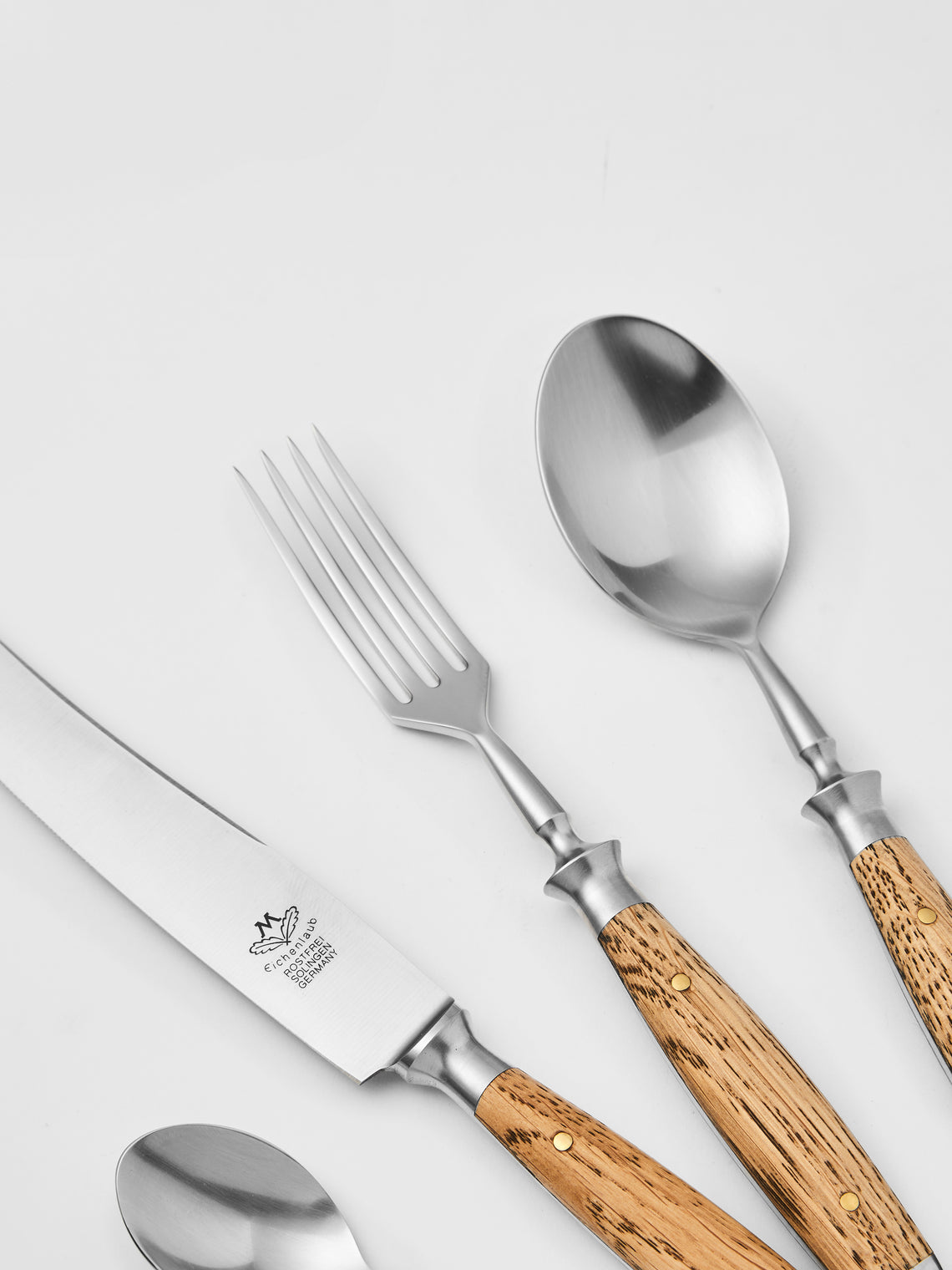 Eichenlaub - Light Oak Old German Dinner Cutlery (Set of 4) - Natural - ABASK