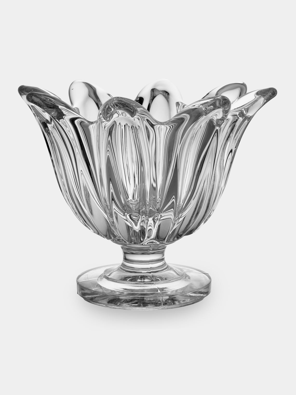 Antique and Vintage - Mid-Century Daum Crystal Vase (10in/26cm) - Clear - ABASK - 