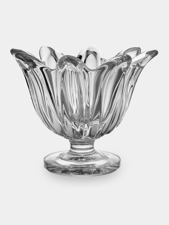 Antique and Vintage - Mid-Century Daum Crystal Vase (10in/26cm) - Clear - ABASK - 