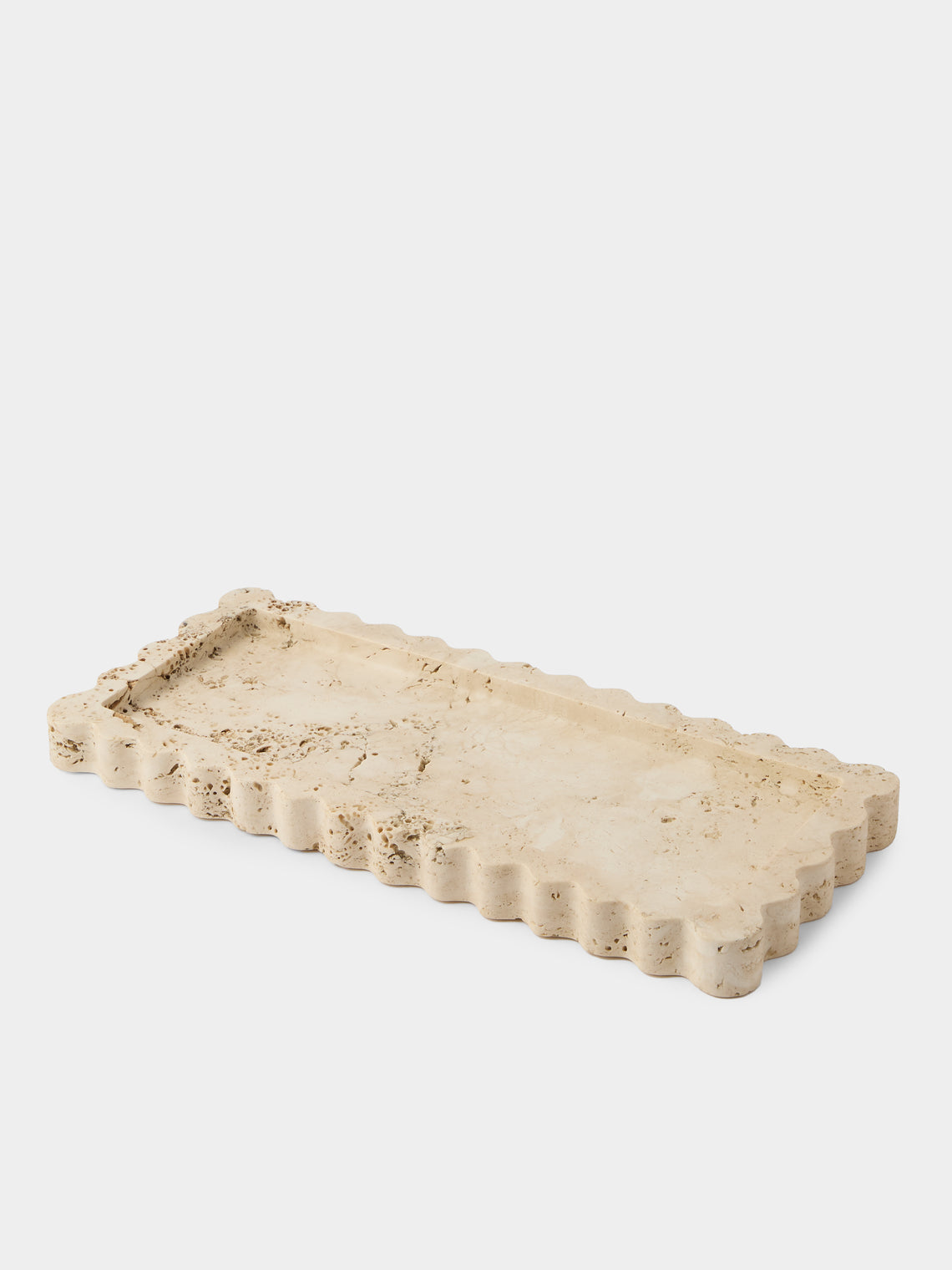 Anastasio Home - 512 Marble Tray (16in/40.5cm) - Beige - ABASK
