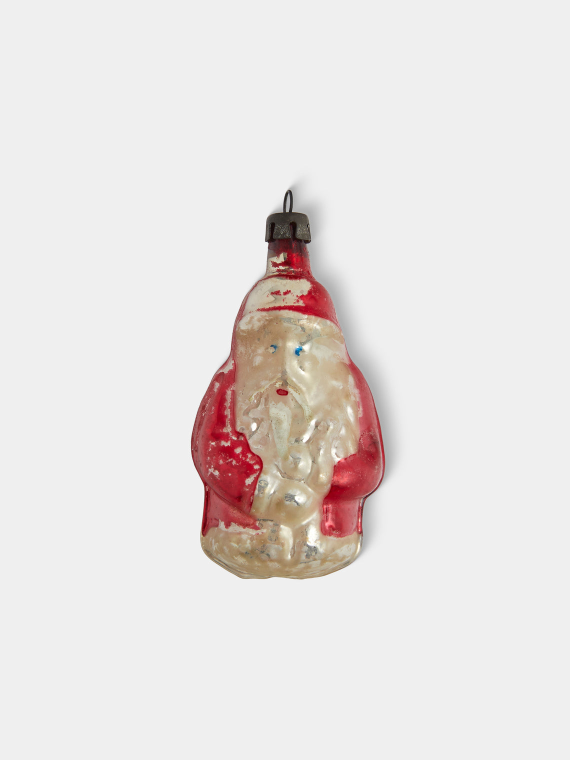 Antique and Vintage - Early-20th-Century Father Christmas Glass Baubles (Set of 6) - Red - ABASK