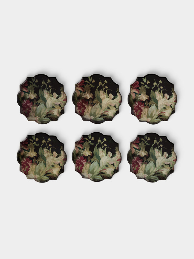 Borgo delle Tovaglie - Milano Carmen Mirrored Glass Placemats (Set of 6) - Pink - ABASK - 