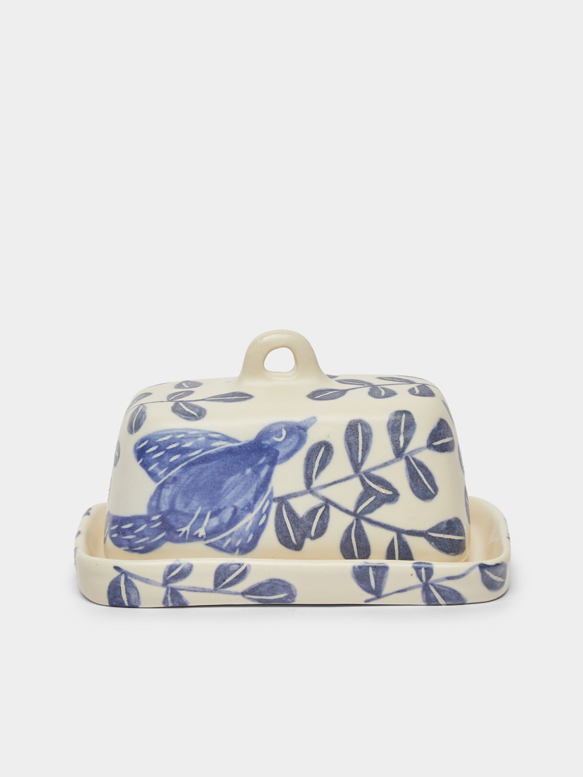 Azul Patagonia - Flying Bird Hand-Painted Ceramic Butter Dish -  - ABASK - 