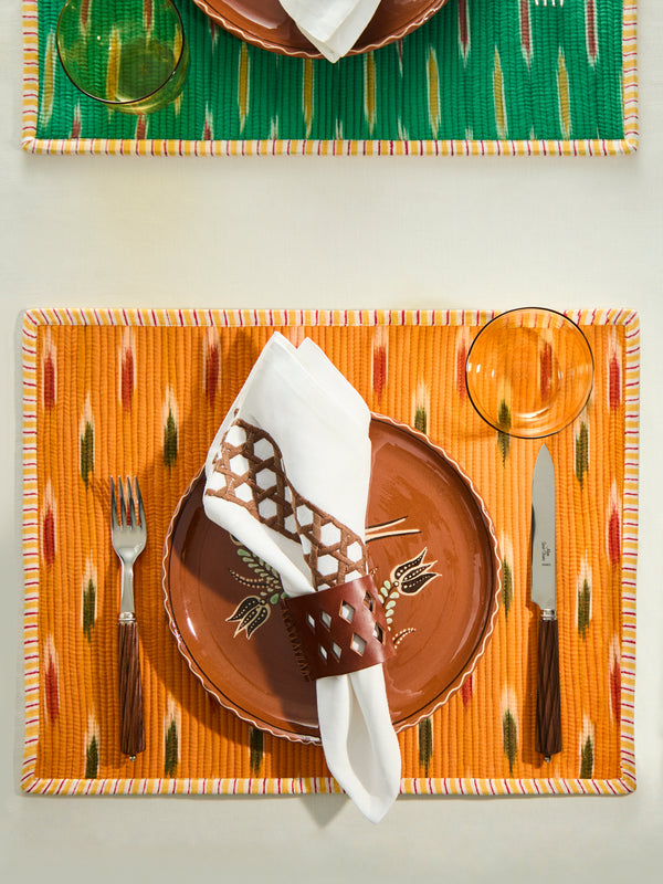 The Table Love - The Breakfast Handwoven Cotton Reversible Placemats (Set of 4) -  - ABASK