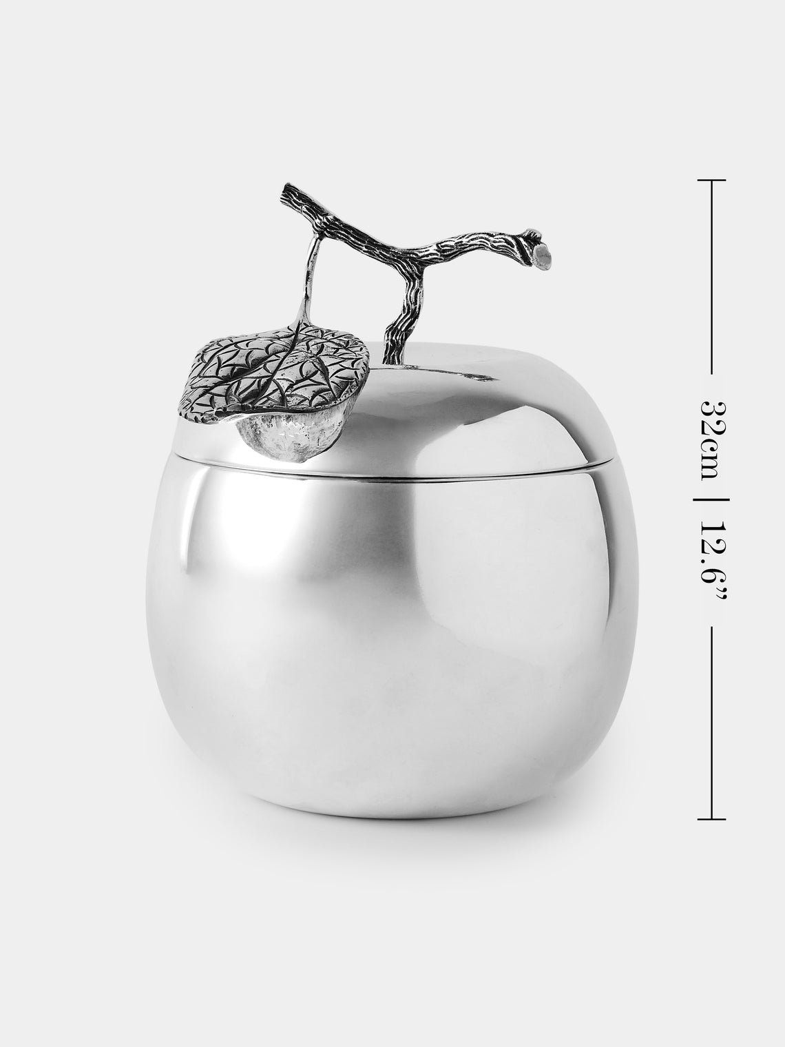 Antique and Vintage - 1960s Teghini Firenze Silver-Plated Apple Ice Bucket - Silver - ABASK