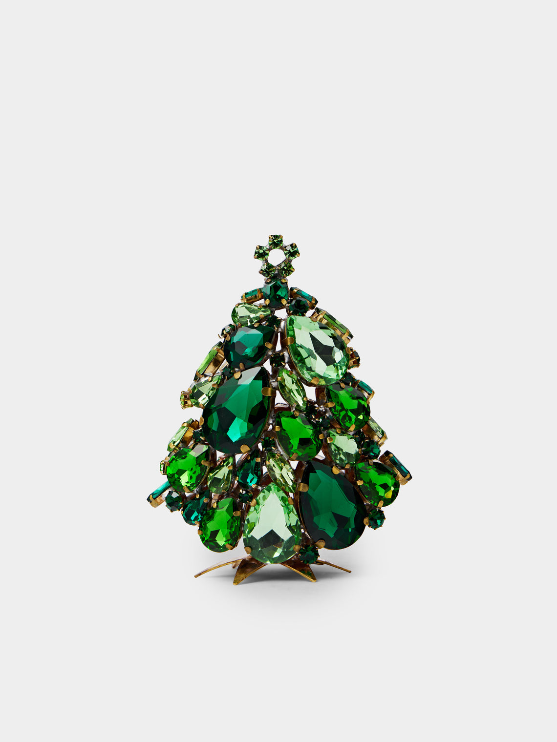 ABASK Decorations - 3D Gleam Czech Crystal Tree - Green - ABASK