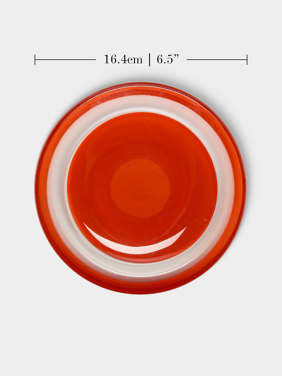 Antique and Vintage - 1970s Murano Glass Ashtray - Orange - ABASK