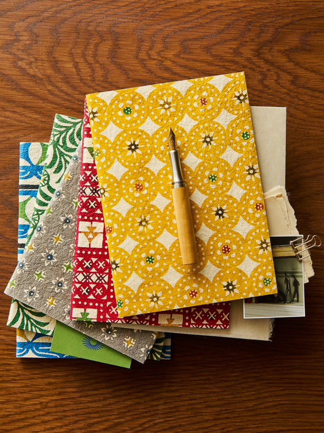 Keijusha - Washi A5 Notebooks (Set of 5) - Multiple - ABASK