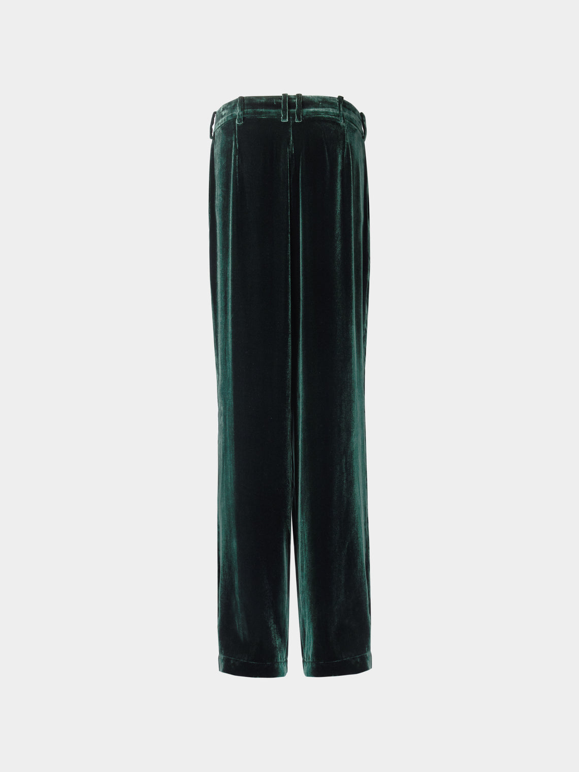 Yali Milano - Women's Velvet Trousers | Size: S - Green - ABASK