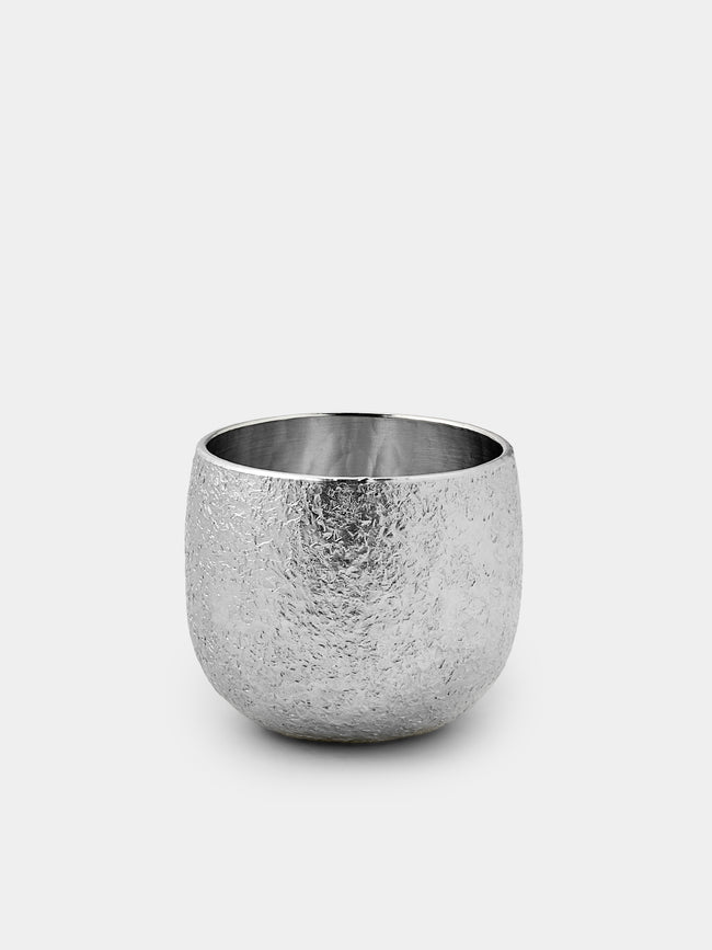 Seikado - Tokkuri Textured Pewter Sake Cup - Silver - ABASK - 