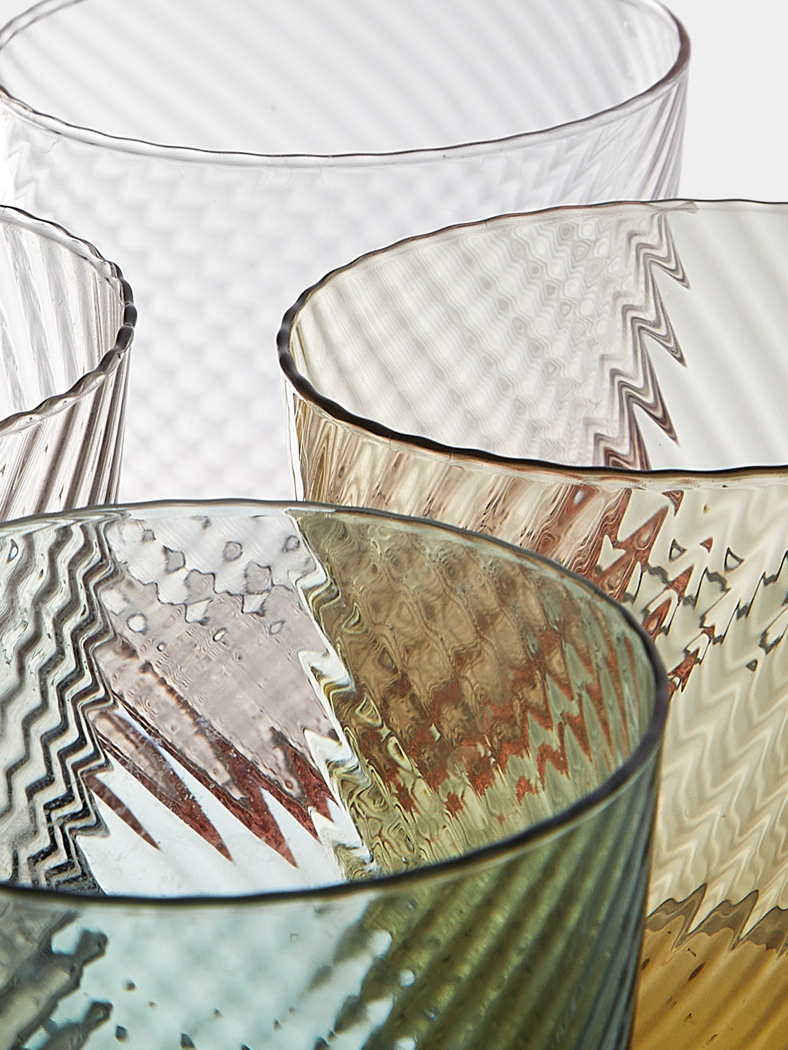 Mun Deluxe Brand Venezia - Torsé Hand-Blown Glass Tumblers (Set of 6) - Multiple - ABASK