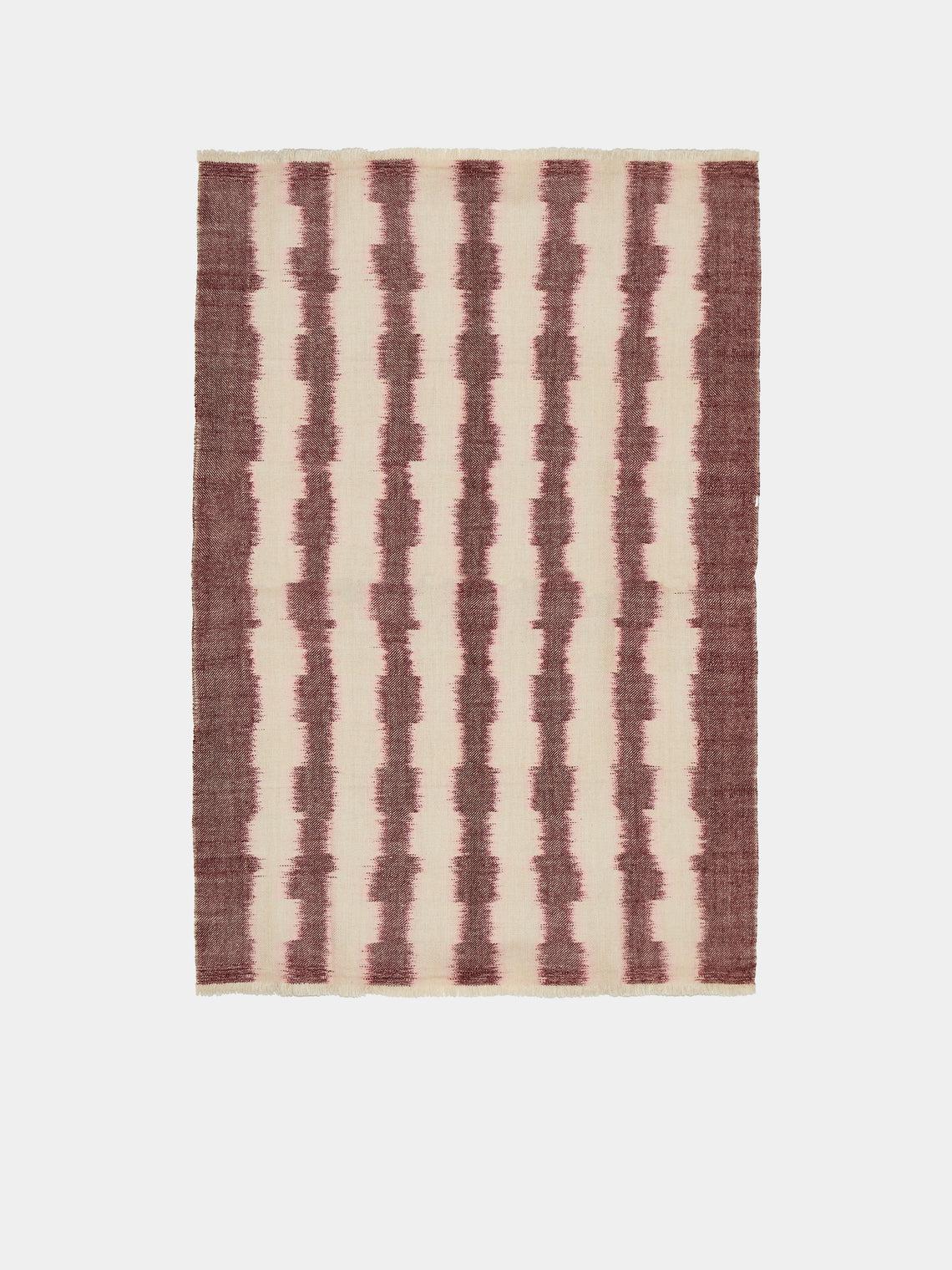 Me & K - Retro Ikat Cashmere Throw (69in/1.75m) - Red - ABASK - 