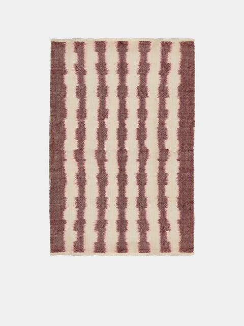 Me & K - Retro Ikat Cashmere Throw (69in/1.75m) - Red - ABASK - 