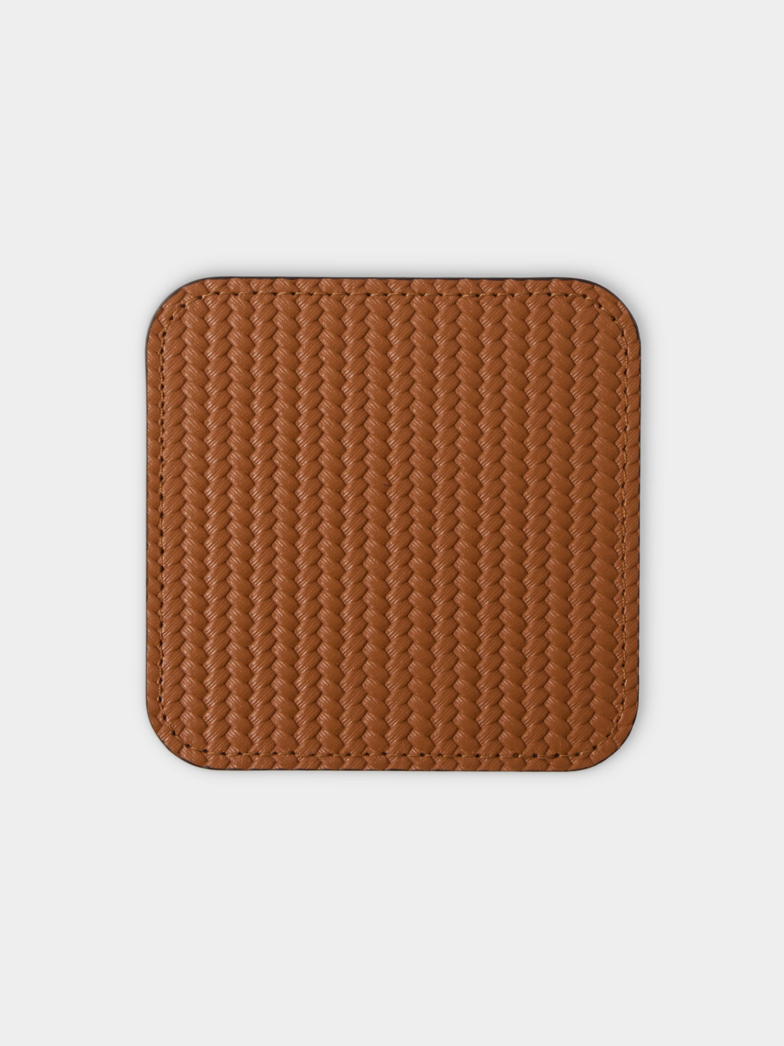 Pinetti - Leather Square Coasters (Set of 6) - Camel - ABASK