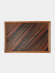 Mori Kougei - Poke Marquetry Wood Tray (15in/38.5cm) - Multiple - ABASK - 