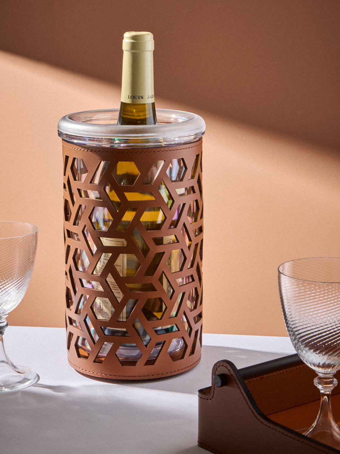 RUDI - Stelvio Leather Thermal Bottle Cooler - Tan - ABASK
