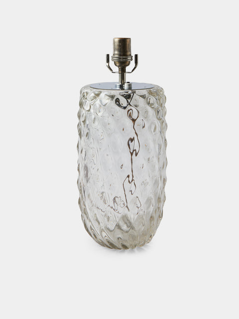 Antique and Vintage - 1940s Flavio Poli Murano Glass Table Lamp - Clear - ABASK - 