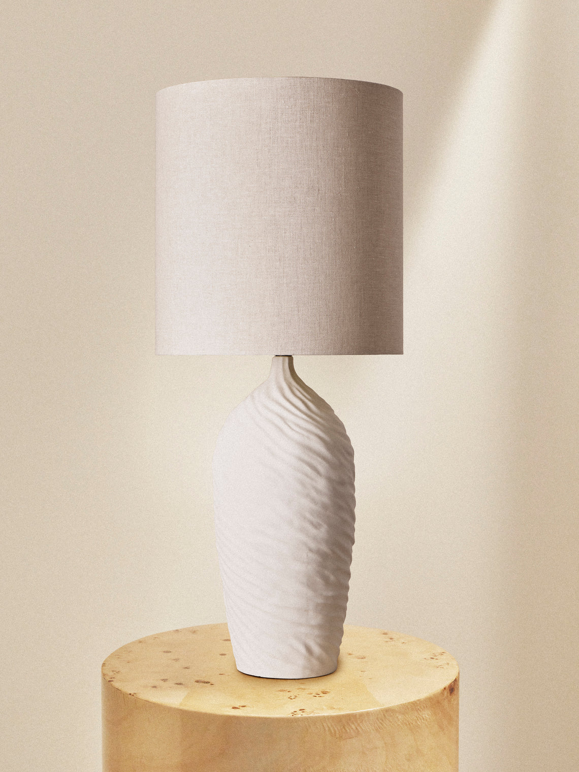Legato Studio - Ondine Hand-Cast Composite Table Lamp - Ivory - ABASK