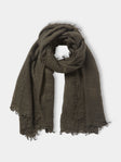 Frenckenberger - Woven Cashmere Medium Scarf - Dark brown - ABASK - 