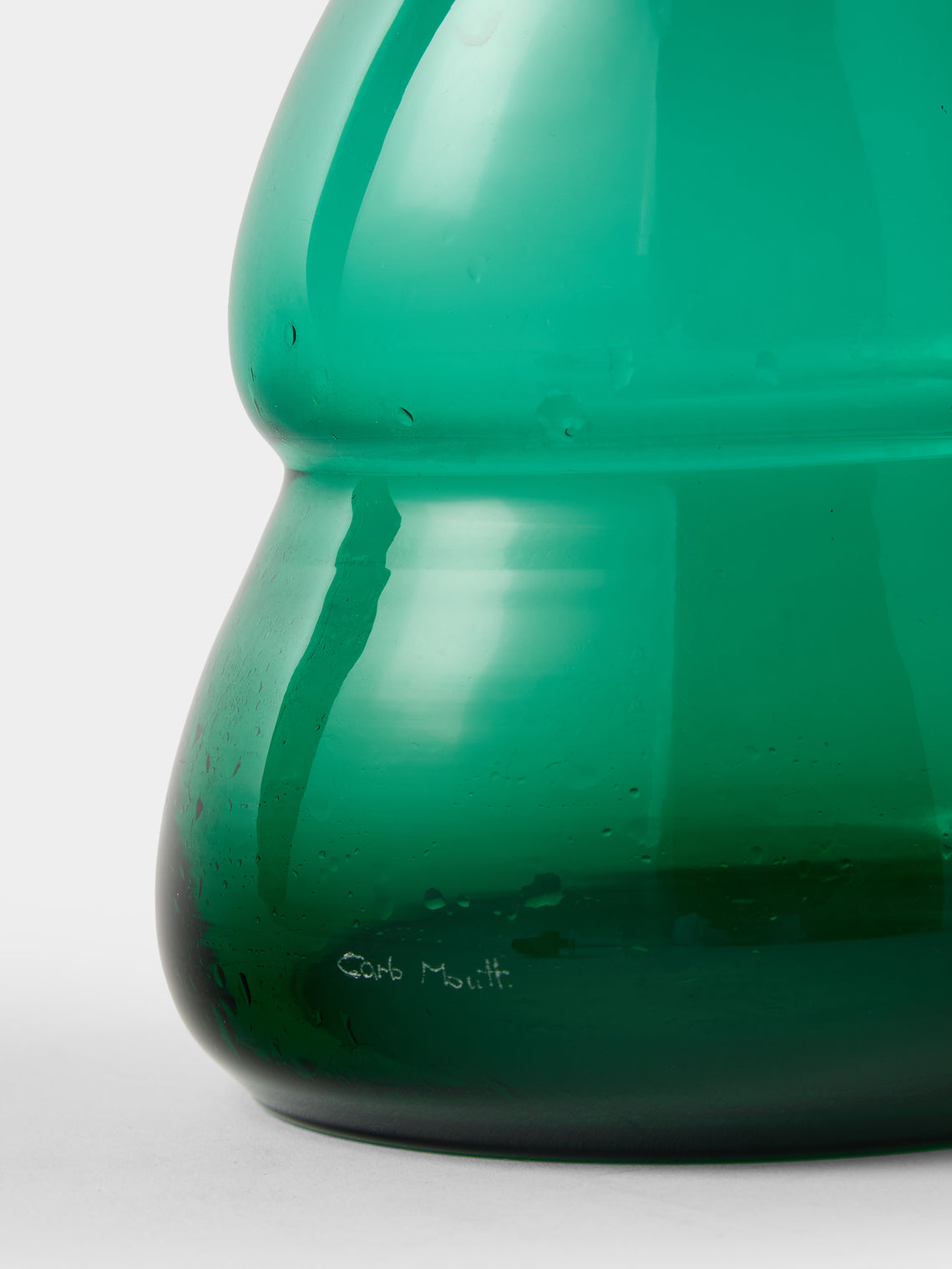 Antique and Vintage - 1960s NasonMoretti Murano Glass Bottle - Green - ABASK