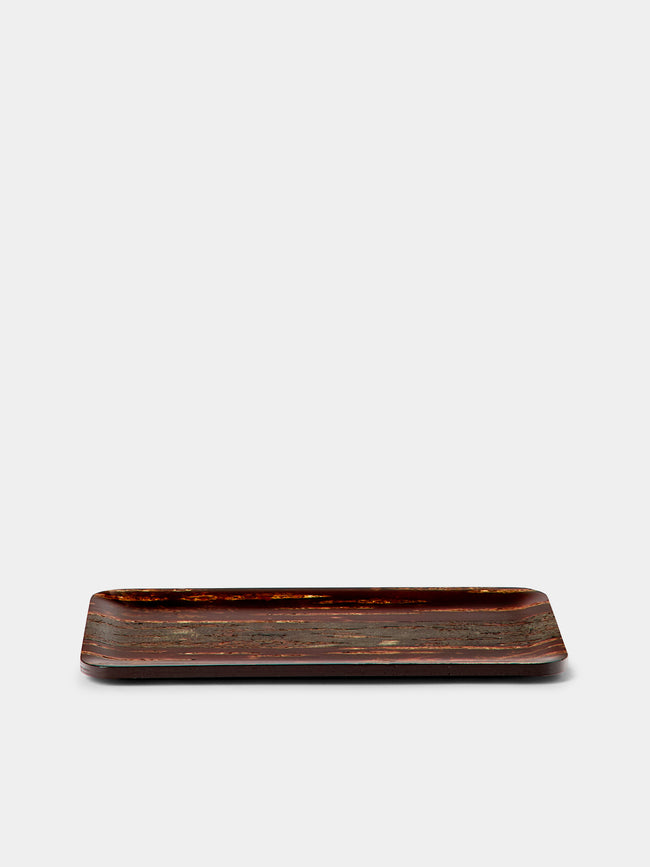 Denshiro - Cherry Bark Two-Tone Tray (14in/36cm) - Brown - ABASK - 