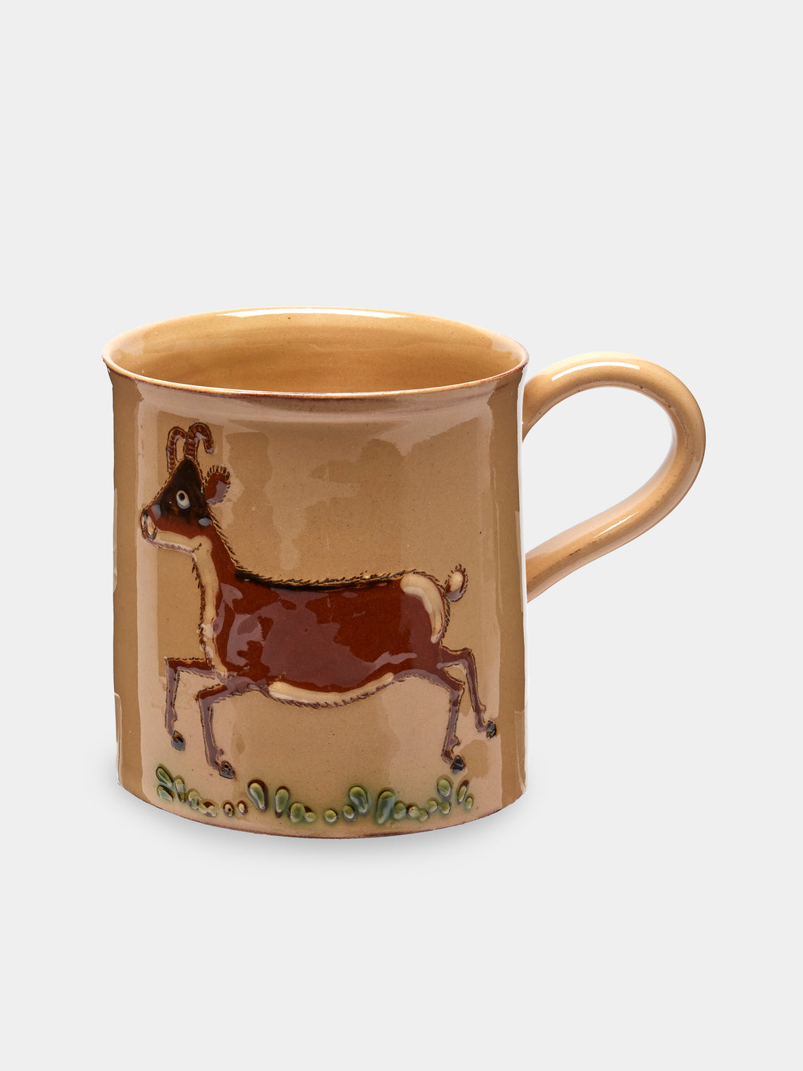 Poterie d’Évires - Animals Hand-Painted Ceramic Mugs (Set of 6) - Cream - ABASK