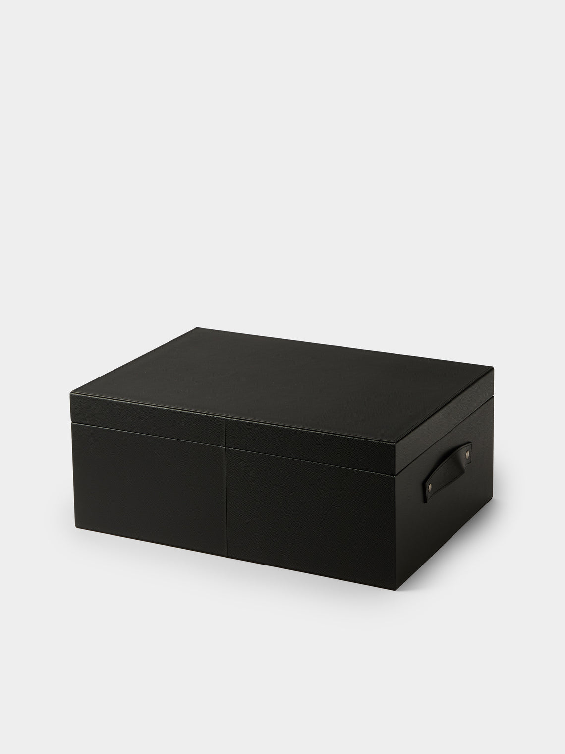 Pinetti - Avio Leather Large Storage Box - Black - ABASK - 
