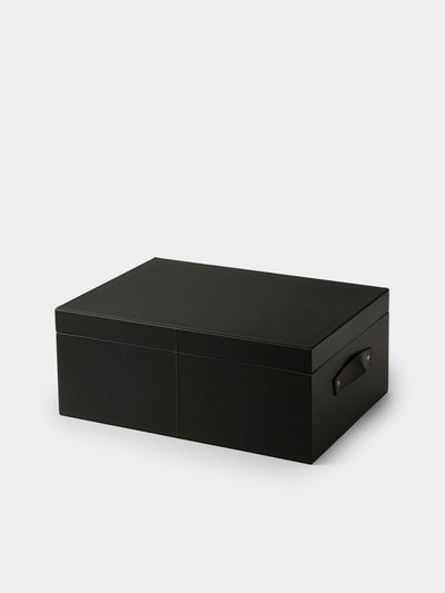 Pinetti - Avio Leather Large Storage Box - Black - ABASK - 