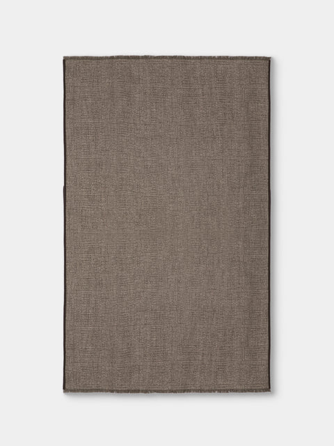 de Le Cuona - Tribal Linen and Wool Throw (79in/2m) - Gray - ABASK - 