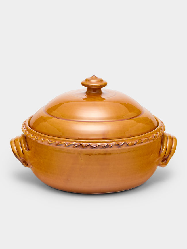 Poterie de Cliousclat - Slipware Lidded Pot - Orange - ABASK - 