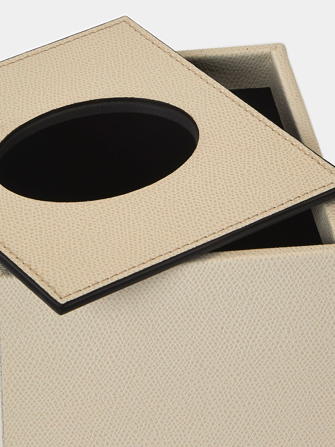 Pinetti - Leather Magnetic Tissue Box - Cream - ABASK