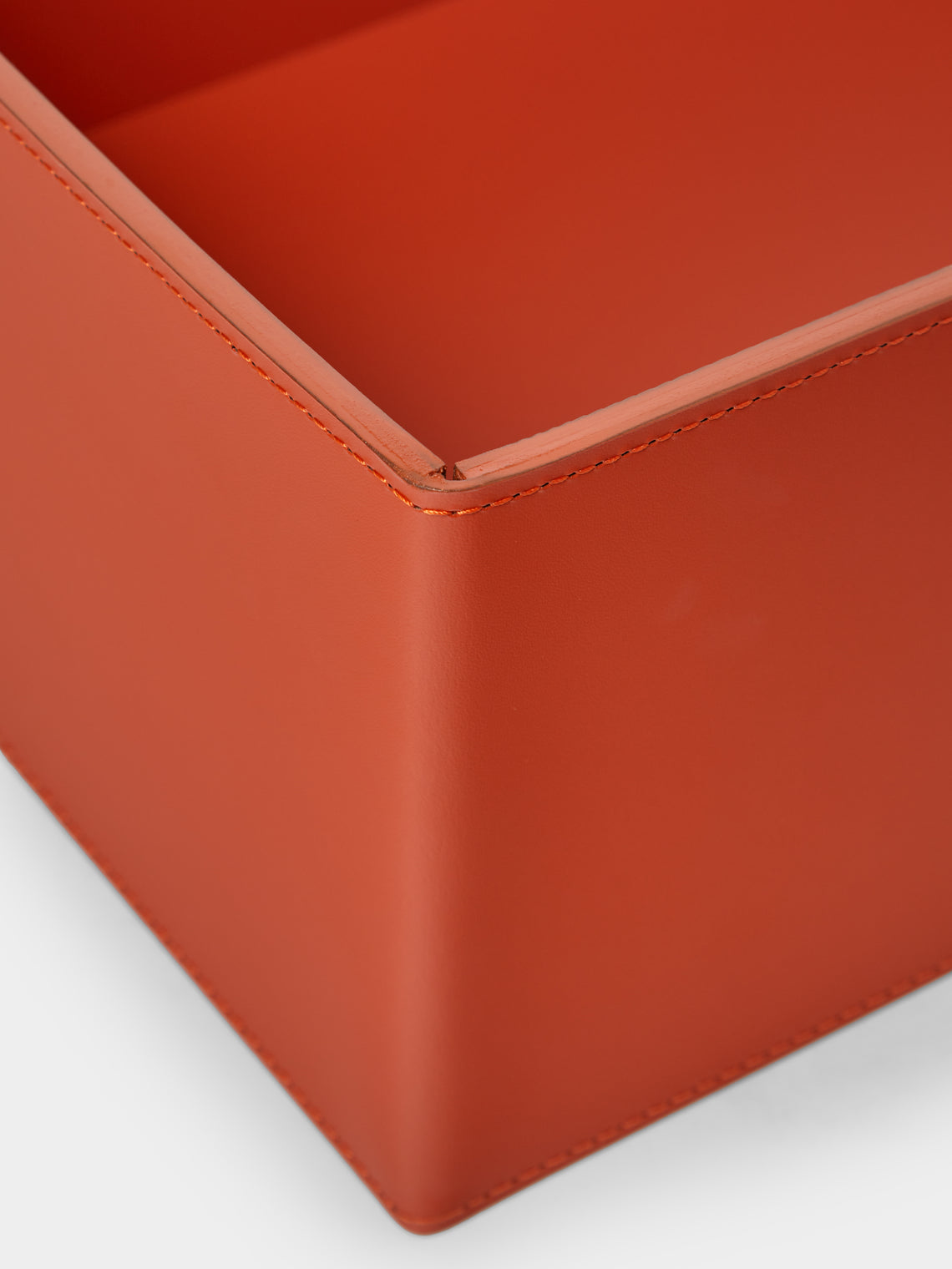 RUDI - Sciuscià Leather Shoe Box - Orange - ABASK