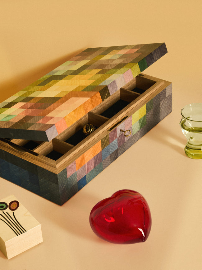 Kevin Stamper - Still Life Marquetry Wood Jewelry Box - Multiple - ABASK