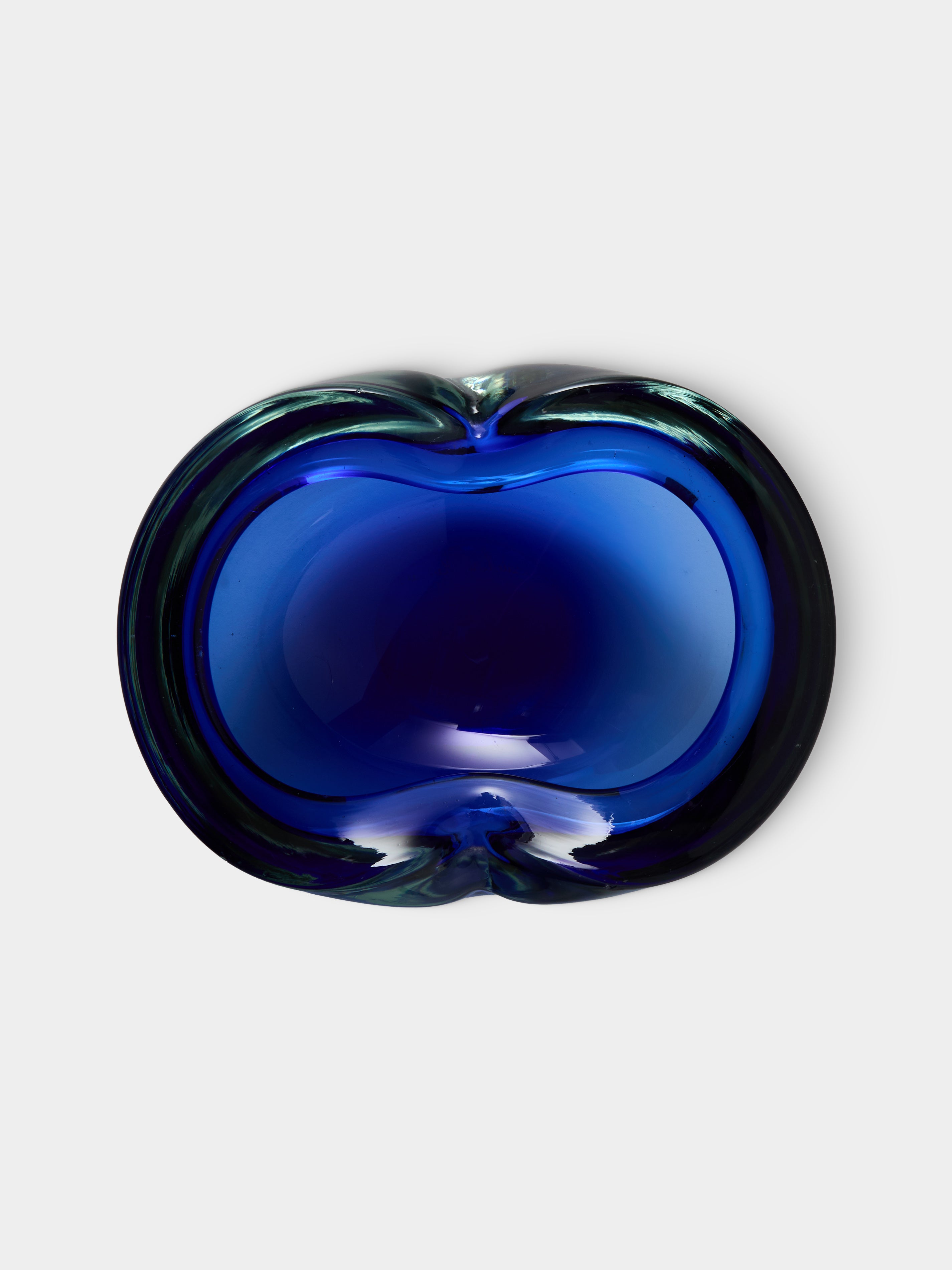 Blue 1970s Cenedese Murano Glass Ashtray by Antique and Vintage