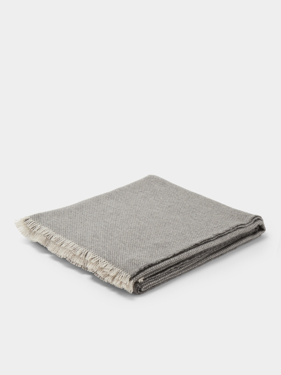 Alonpi - Natte Cashmere Throw (75in/1.9m) - Gray - ABASK