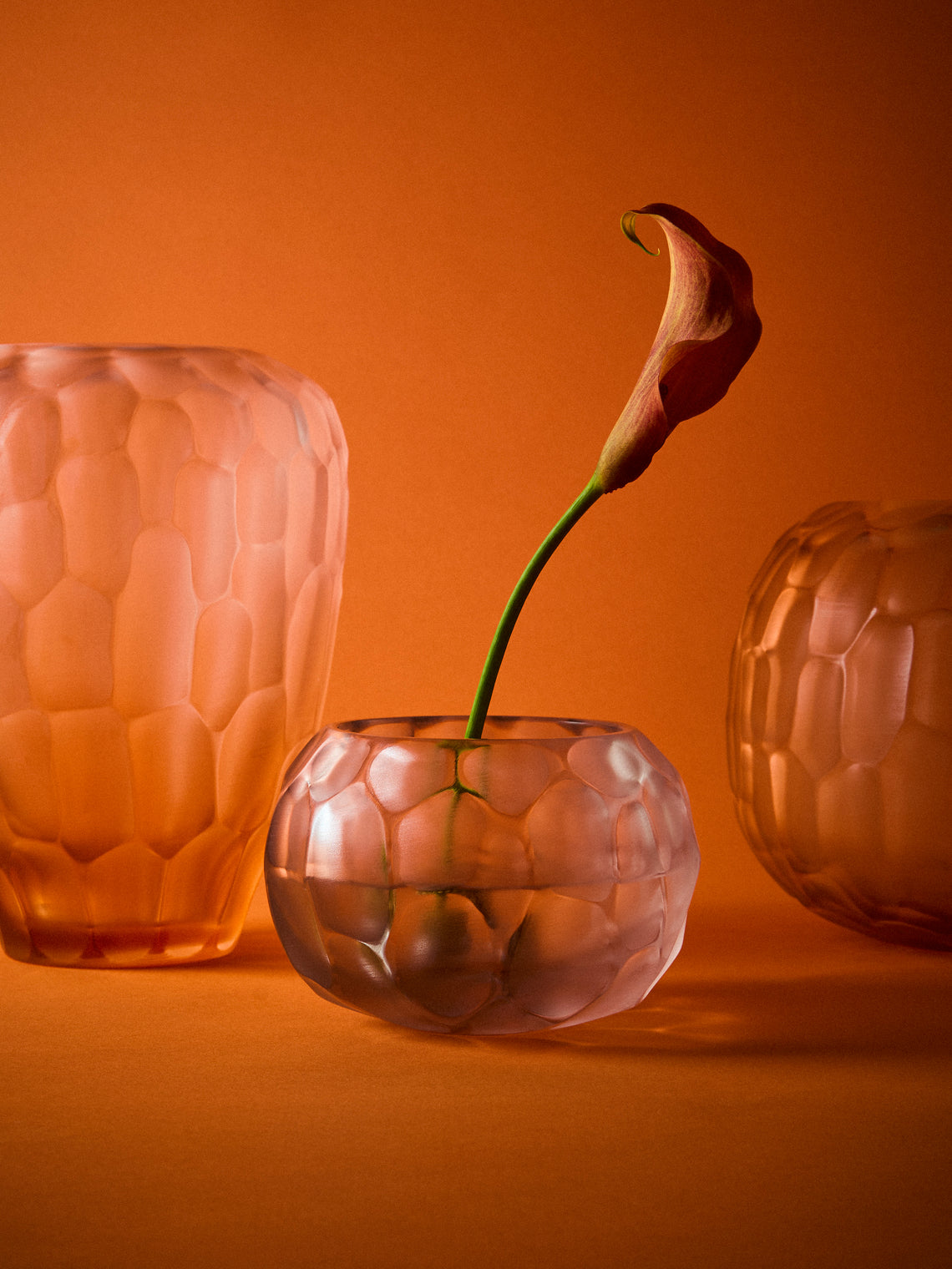 Micheluzzi Glass - Bocia Lilla Bamboo Hand-Blown Murano Glass Vase (6in/15cm) - Lilac - ABASK