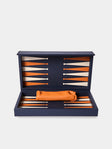 Belotier - Leather Booklet Backgammon Set - Navy - ABASK - 