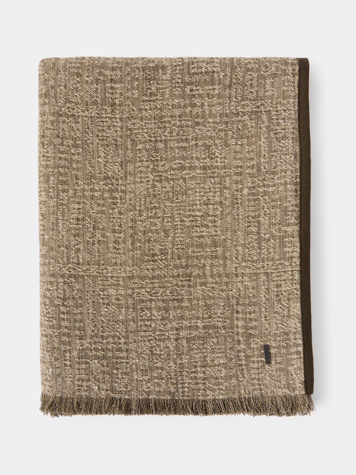 de Le Cuona - Tribal Linen and Wool Throw (79in/2m) - Gray - ABASK