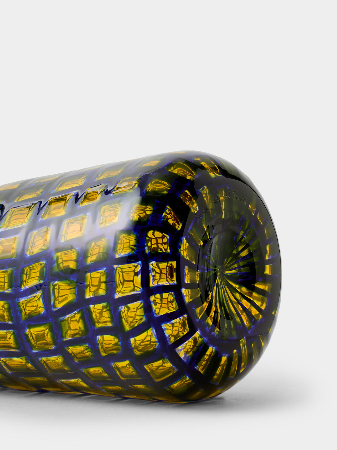 Venini - 1940 Carlo Scarpa Romane Murrine Murano Glass Vase (10in/26cm) - Yellow - ABASK