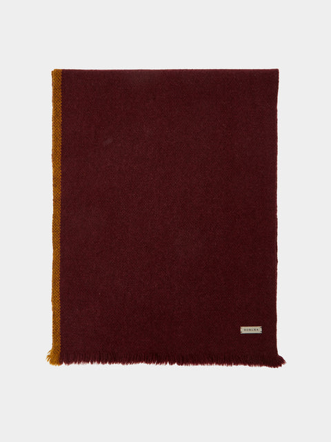 Norlha - Men's Nomad Border Yak Khullu Skinny Scarf (71in/1.8m) - Red - ABASK - 