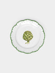 Atelier Soleil - Vegetable Garden Artichoke Hand-Painted Ceramic Side Plate -  - ABASK - 