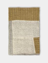 Valentina Hoyos - Hand-Dyed Patchwork Cotton Throw (106in/2.7m) - Green - ABASK - 