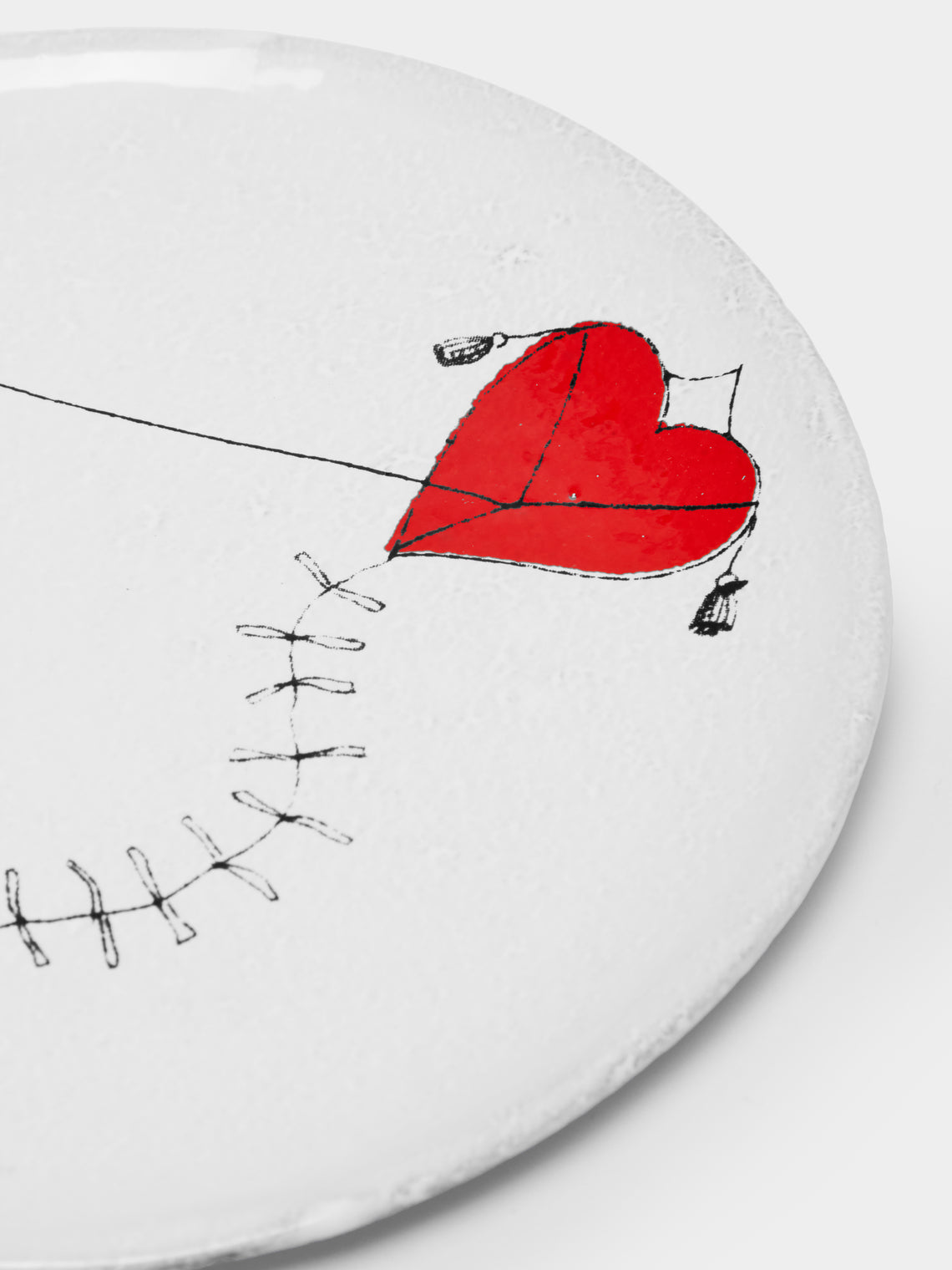 Astier de Villatte - Heart Kite Hand-Glazed Ceramic Small Dish (Set of 2) - White - ABASK