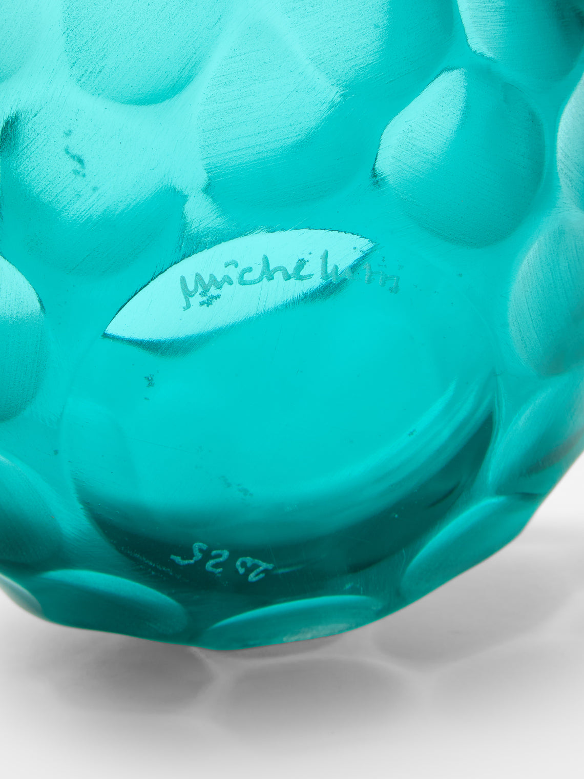 Micheluzzi Glass - Bocia Acqua Bamboo Hand-Blown Murano Glass Vase (6in/15cm) - Blue - ABASK