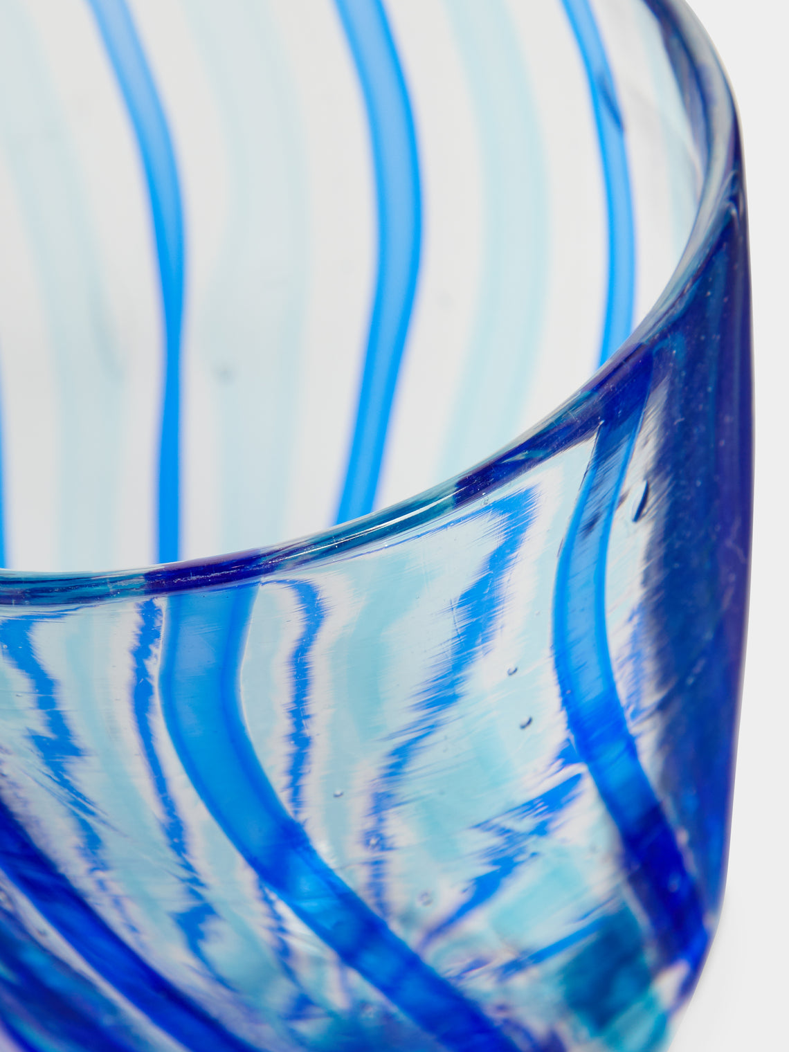 Emsie Sharp - Hand-Blown Striped Water Glass -  - ABASK
