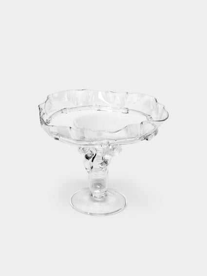 Alexander Kirkeby - Hand-Blown Crystal Footed Fruit Bowl - ABASK - [thumbnail]