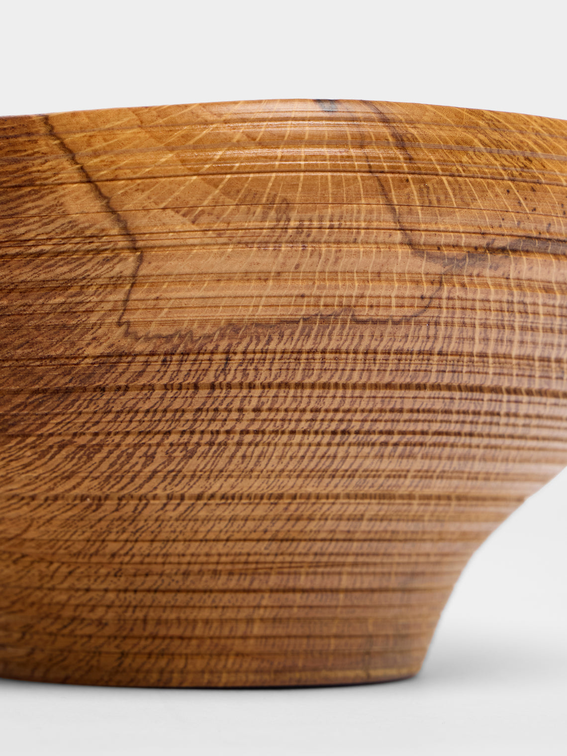 Thursday Furniture - Hand-Turned Oak Footed Bowl - Brown - ABASK